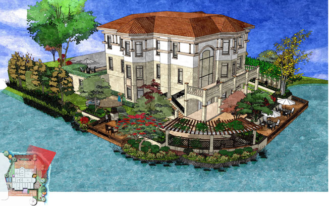 南郊莊園33號別墅設計施工案例